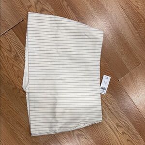 Striped Cream Abercrombie skort size medium mini